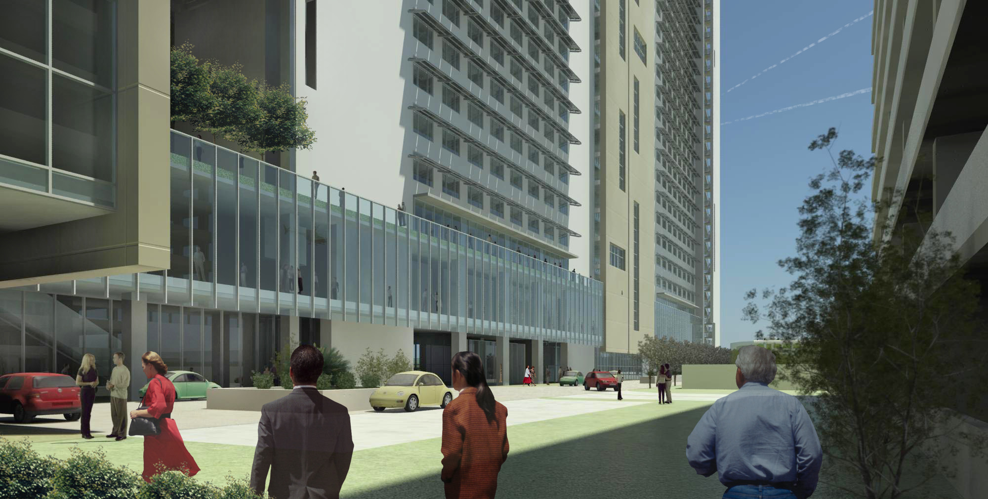 GreenSpaces street-level render